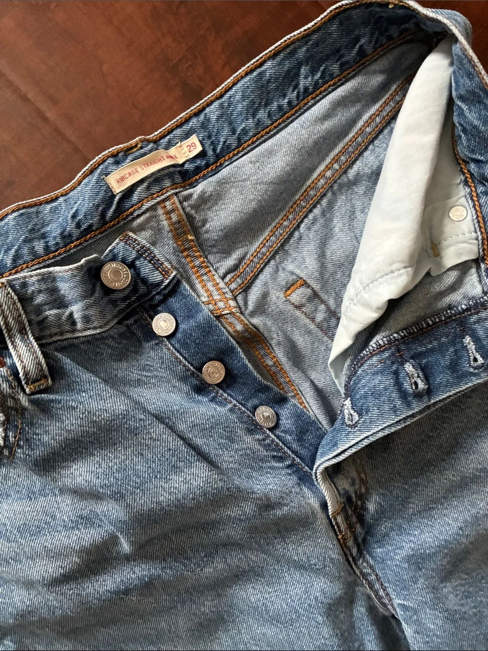 Levi's Light Blue Relaxed Fit Distressed Jeans